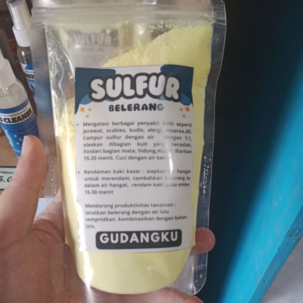 “Belerang / Sulfur Kuning Serbuk – Penghilang Jerawat, Anti Jamur & Pestisida Alami