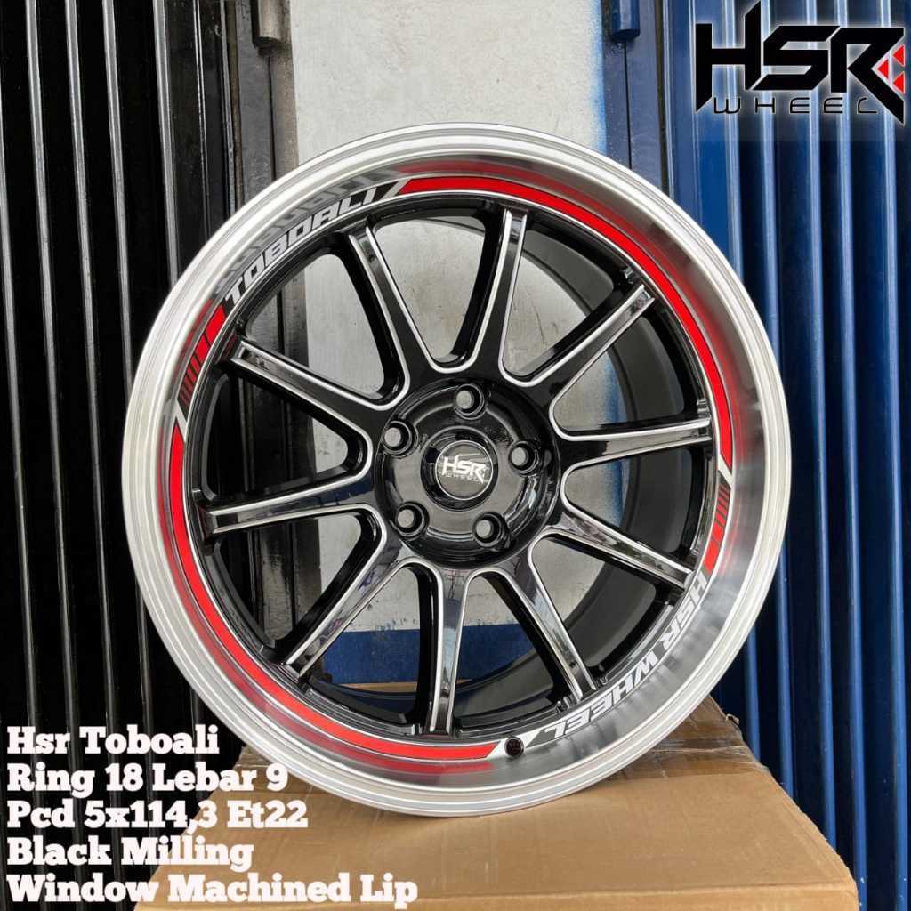 Velg Mobil HSR Toboali Ring 18 Black Milling || Velg Mobil Samlong HSR Ring 18 Aluminium Alloy