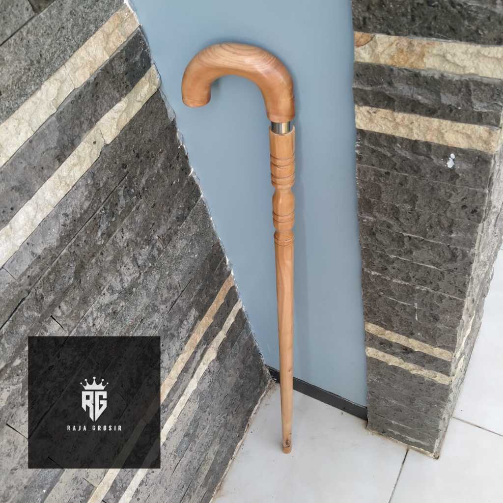 tongkat jalan kayu cendana wangi model payung profil premium