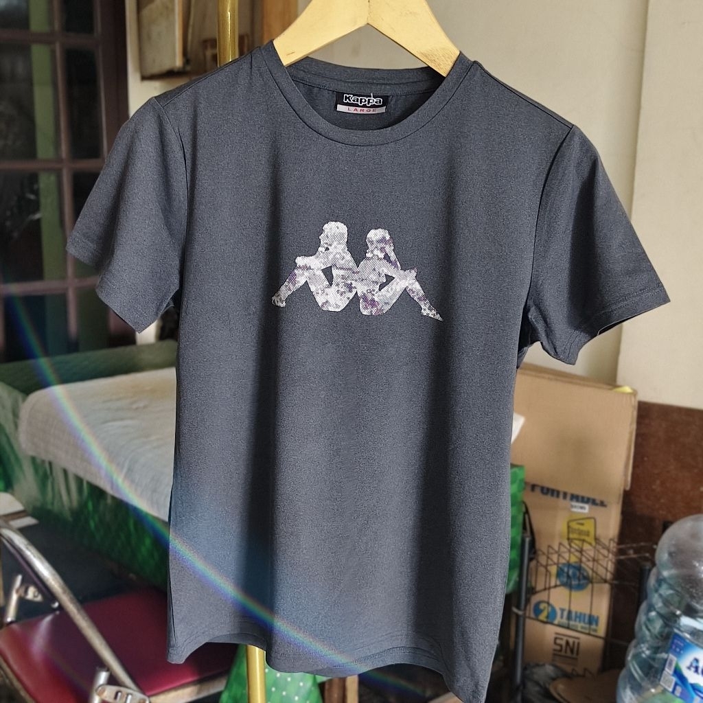kaos kappa wanita abu tua dryfit