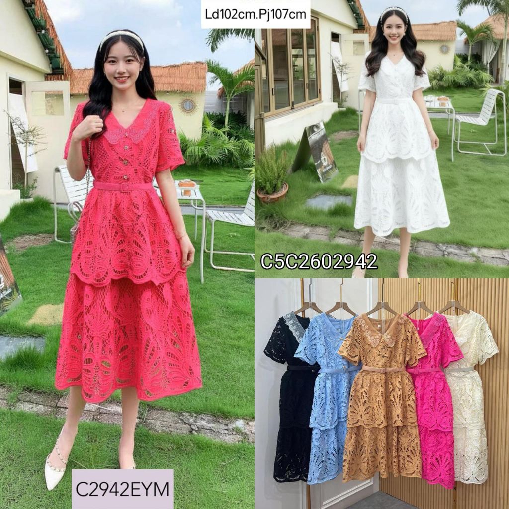 2942 dress tali pinggang kecil