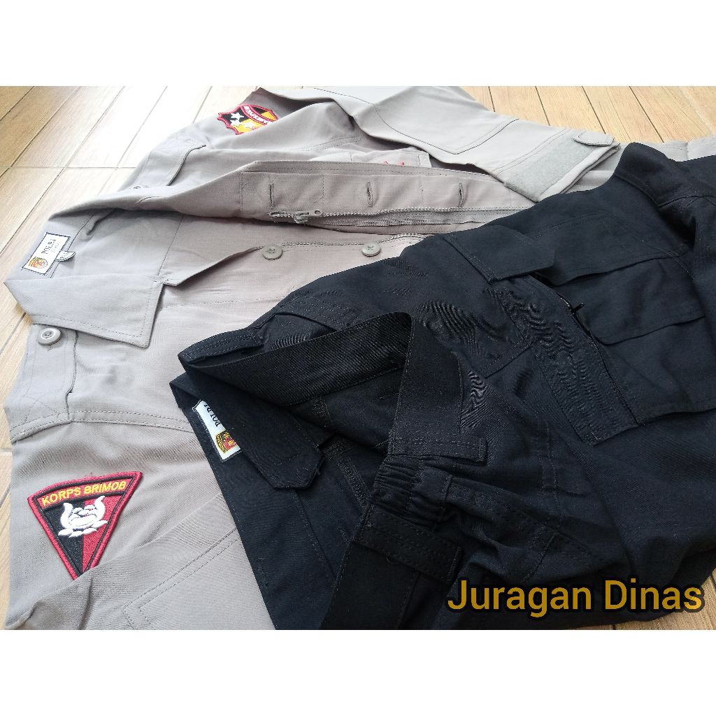 2024 Baju PDL Hitam Coklat Brimob Tactical Original Asli Jatah POLRI pembagian terbaru