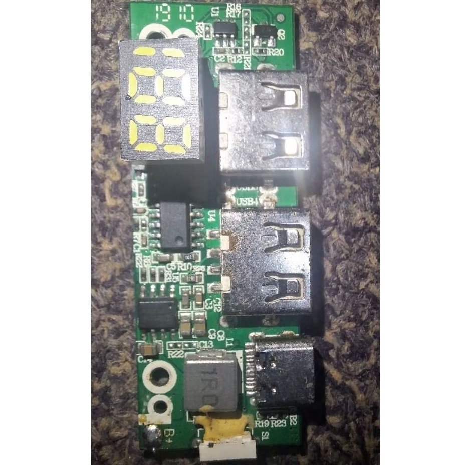 Modul powerbank DIY dual port LCD type c