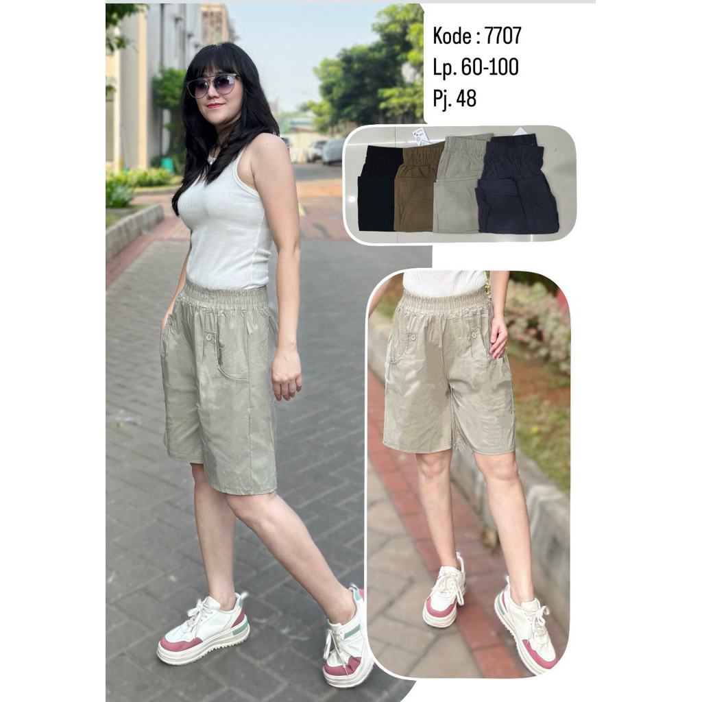 CELANA PENDEK SANTAI WANITA / CELANA PENDE KATUN KOREA / CELANA PENDEK WANITA KARET