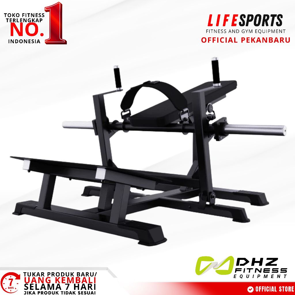 LIFESPORTS - Alat Fitness Gym Hip Thrust With Belt Machine Plate Loaded DHZ A608