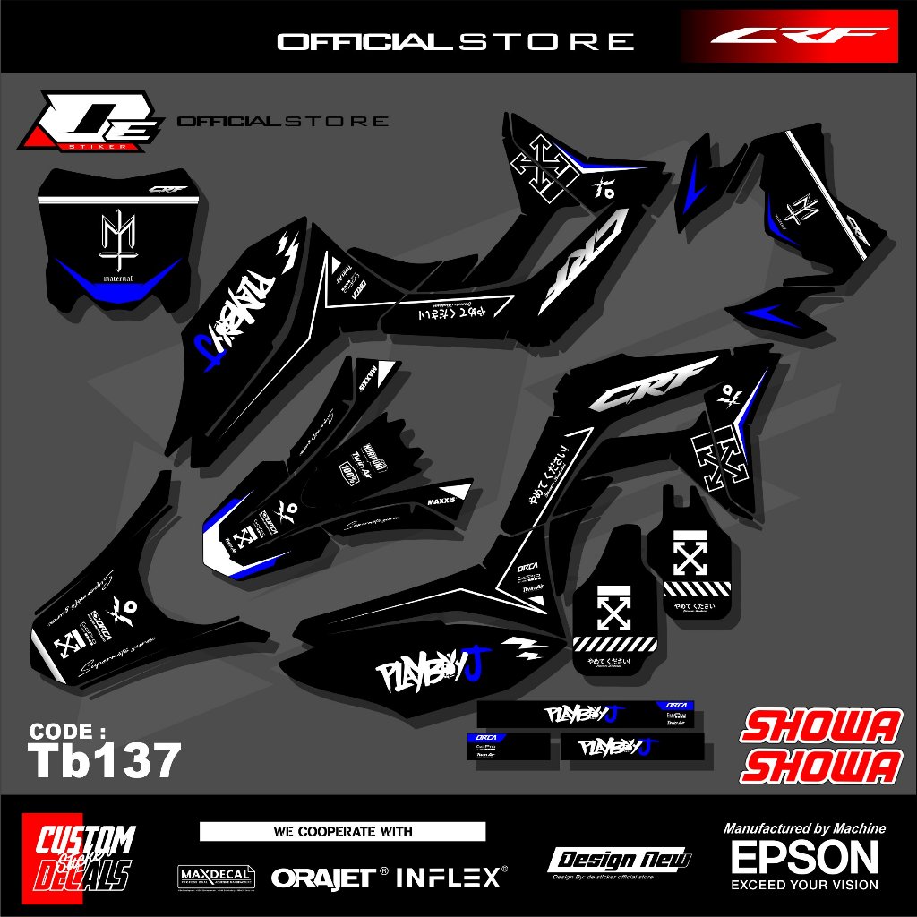 Sticker Setiker Stiker Decal CRF 150 L (TB137) Decal stiker motor crf 150 setiker decal crf 150L ful