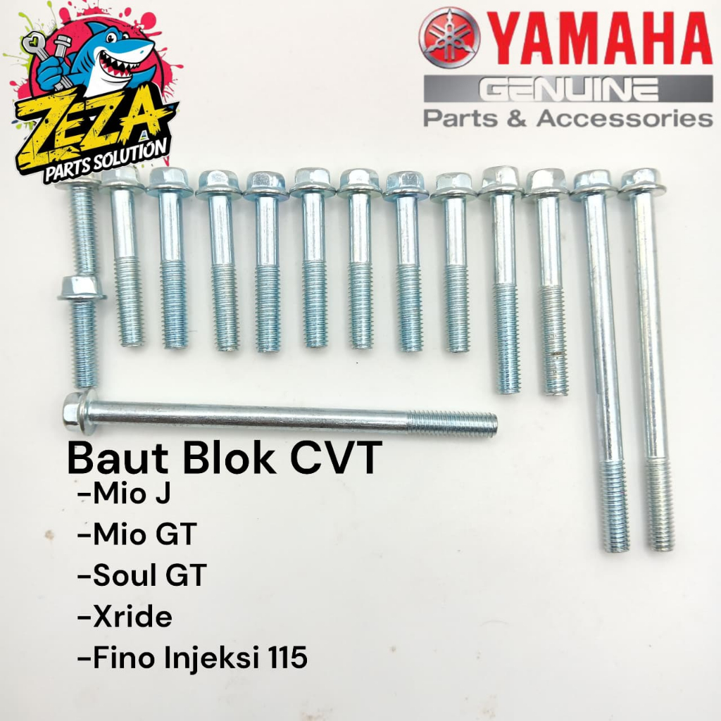 1 Set Baut CVT Mio J Mio GT Soul GT Fino Injeksi 115 X-Ride Baut Blok CVT Original YAMAHA Parts
