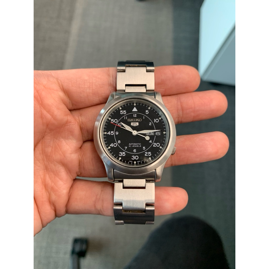 Seiko 5 Military SNK809K1 ref 7S26-02J0 automatic 21 jewels black dial matte bezel supeerb condition