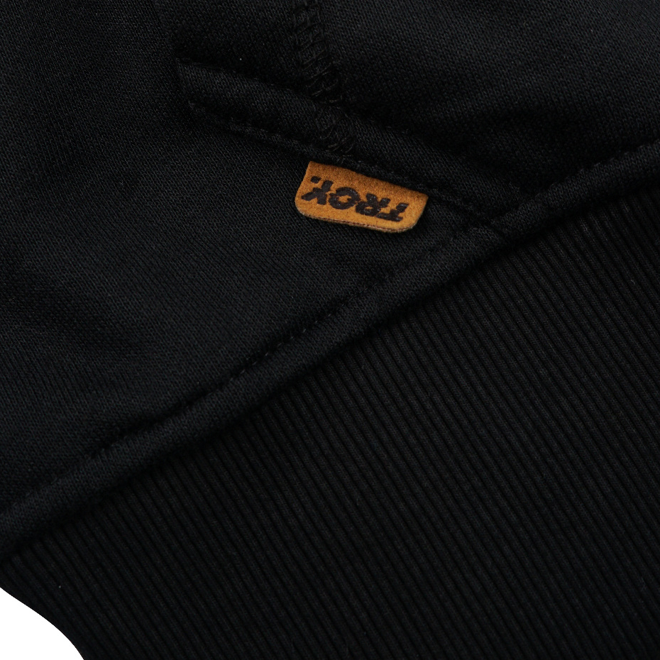Troy Company Hoodie Boxy Raglan Double Slider Zip Black Trinity - Hoodie Hitam ZDSH 3363