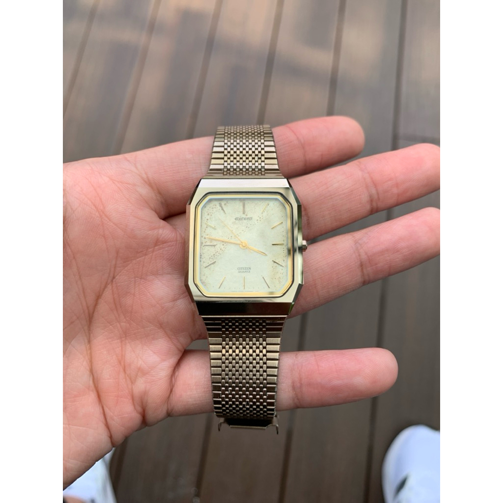 Citizen Exceed Tungsten UAIG , sapphire glass , stone textured dial ref 2730-273699 slim case french