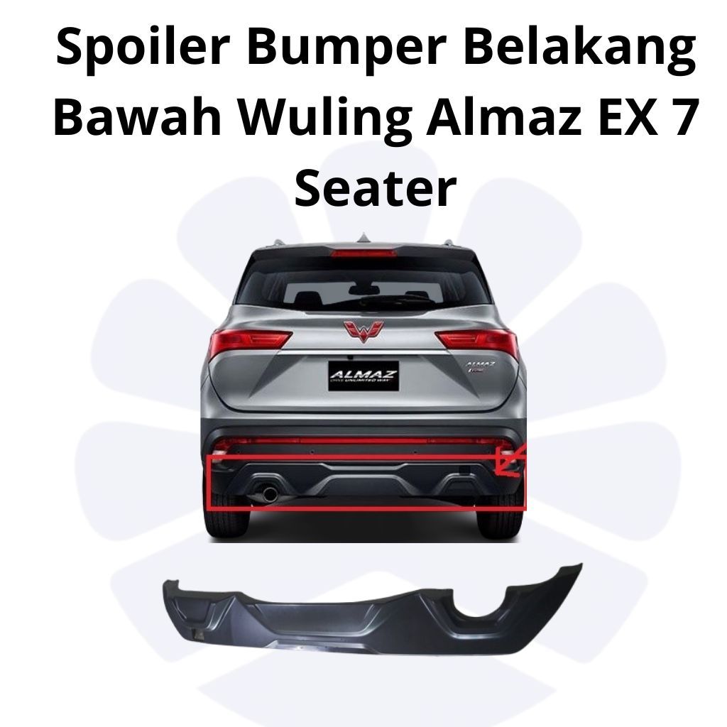 Spoiler Bumper Belakang Bawah Wuling Almaz EX 7 Seater