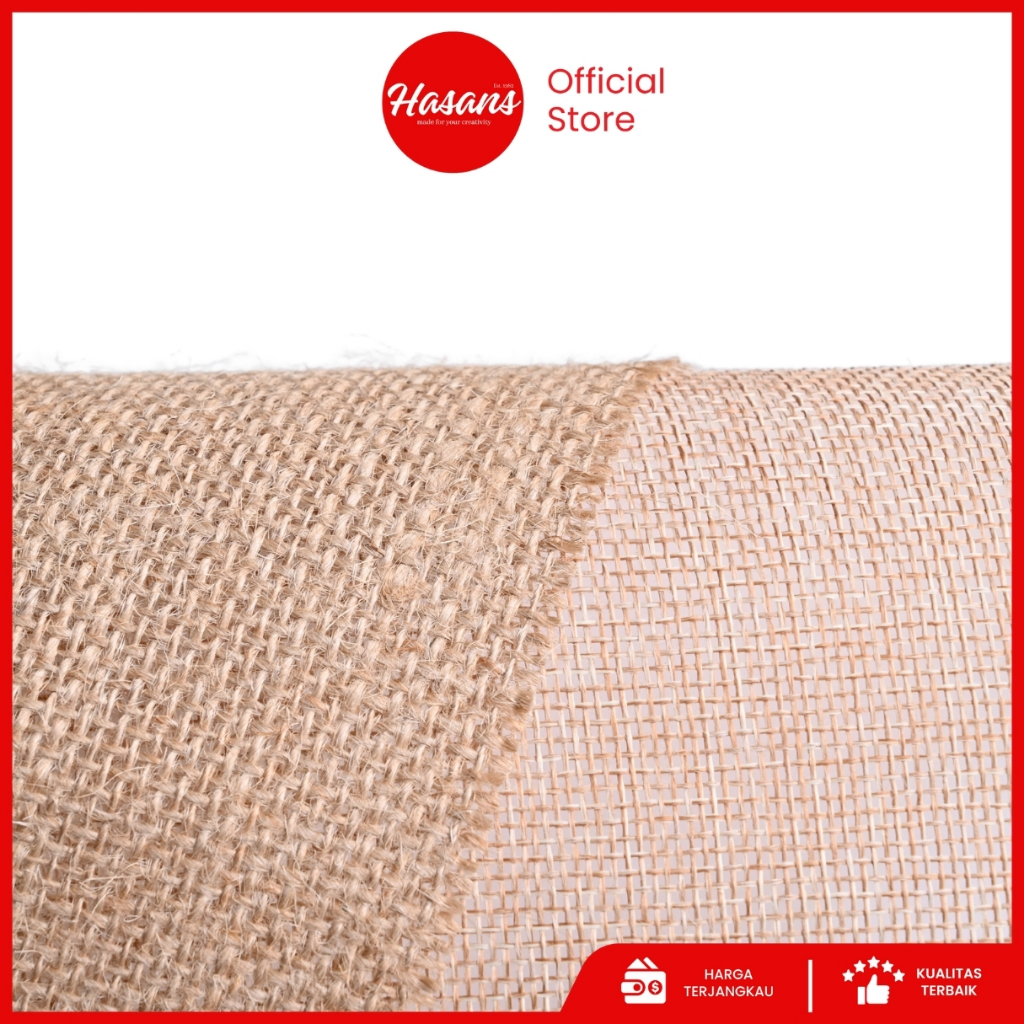 Hasans / Flower Wrapping Kain Jute / Kain Goni Roll / Pembungkus Bunga Kain Rami / Kain Linen Goni /