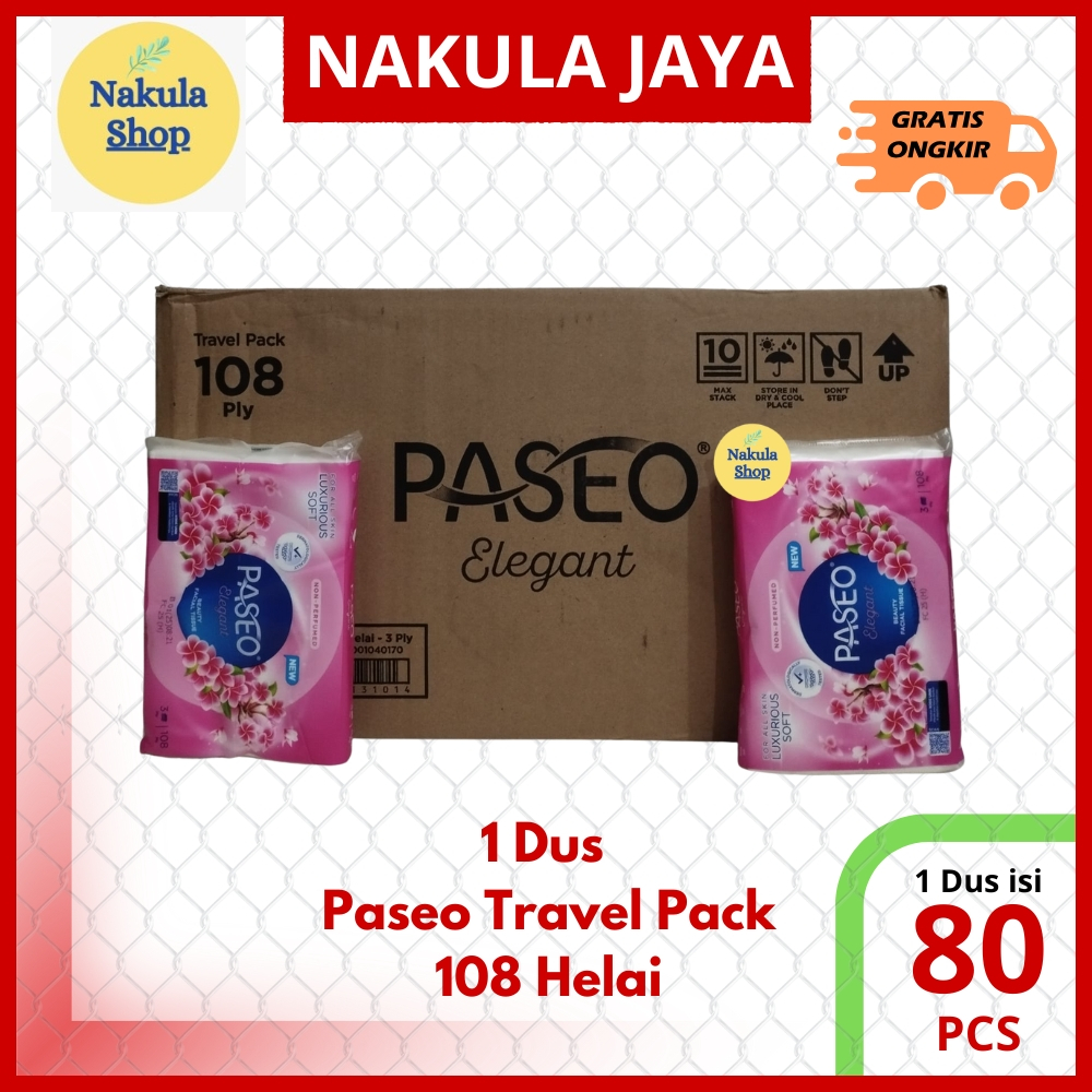 GROSIR 1 DUS Tissue Paseo Smart Travel Pack 50 Sheet Ekonomis