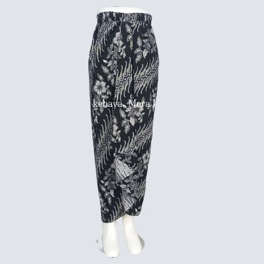 Rok Batik Wanita Model Kain Lilit Rempel Bahan Polyster Premium Warna Kera Sakti Silver