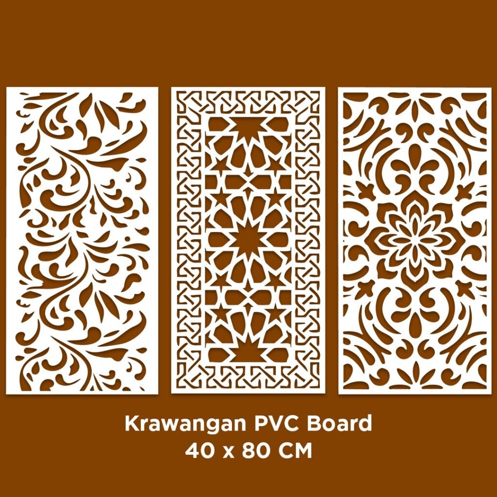 KRAWANGAN PVC BOARD / ORNAMEN PVC FOAM BOARD TEBAL 5MM / PARTISI