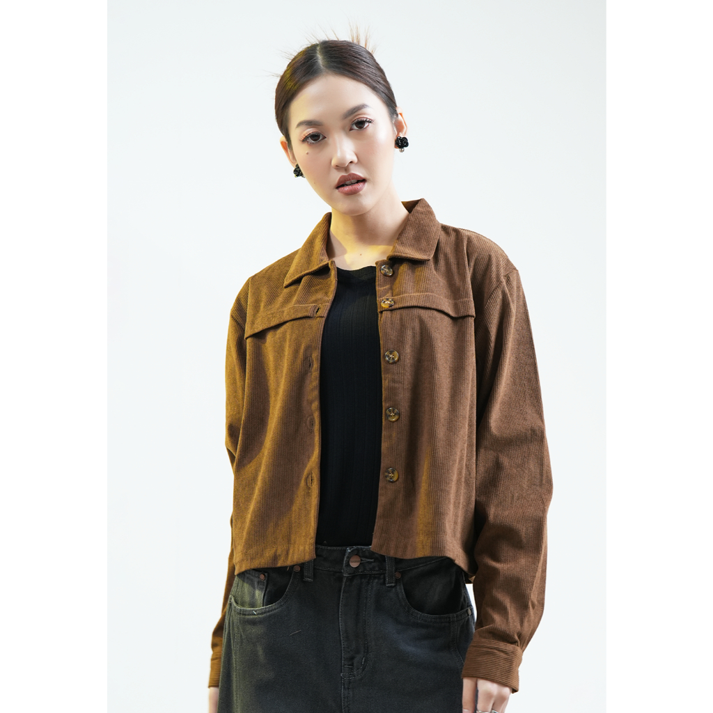 Hardware Clothing Atasan Jaket Wanita Hardware Loose Fit Overshirt