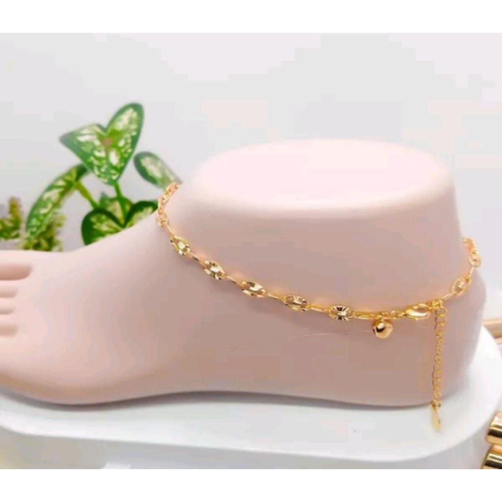 Gelang Kaki Pecah Kopi Perhiasan Wanita Dan Remaja Berlapis Emas Bracelet