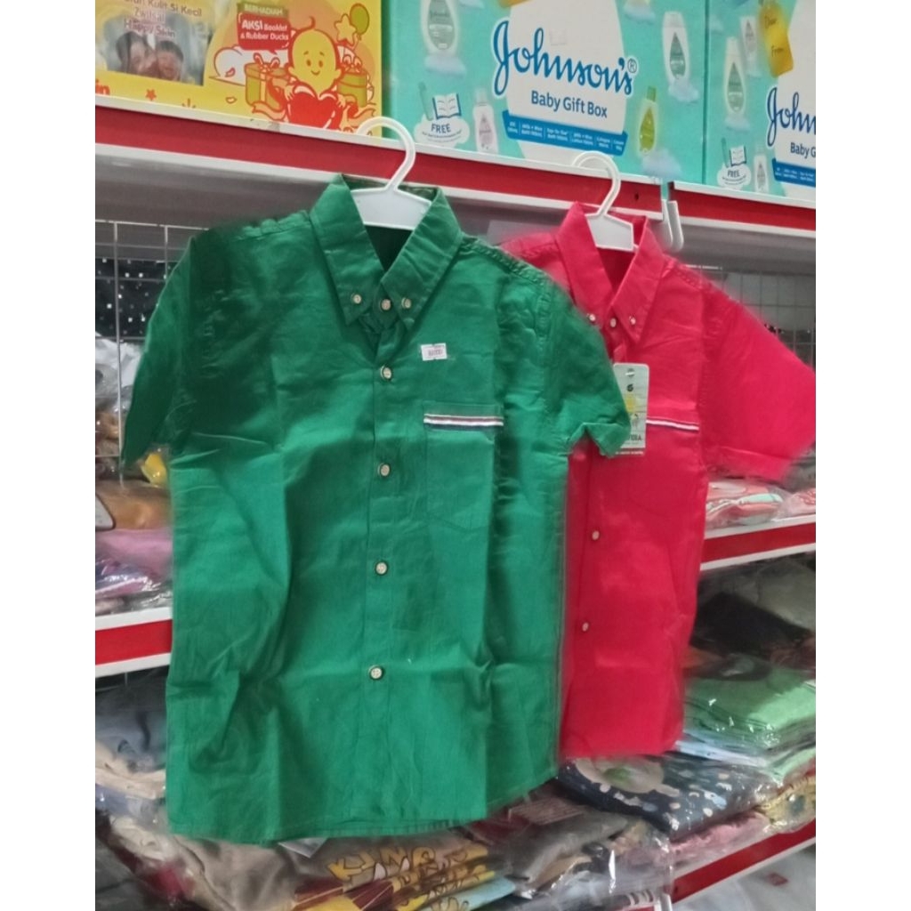 Gravera Children Wear Kemeja Polos Lengan Pendek (2-4th)