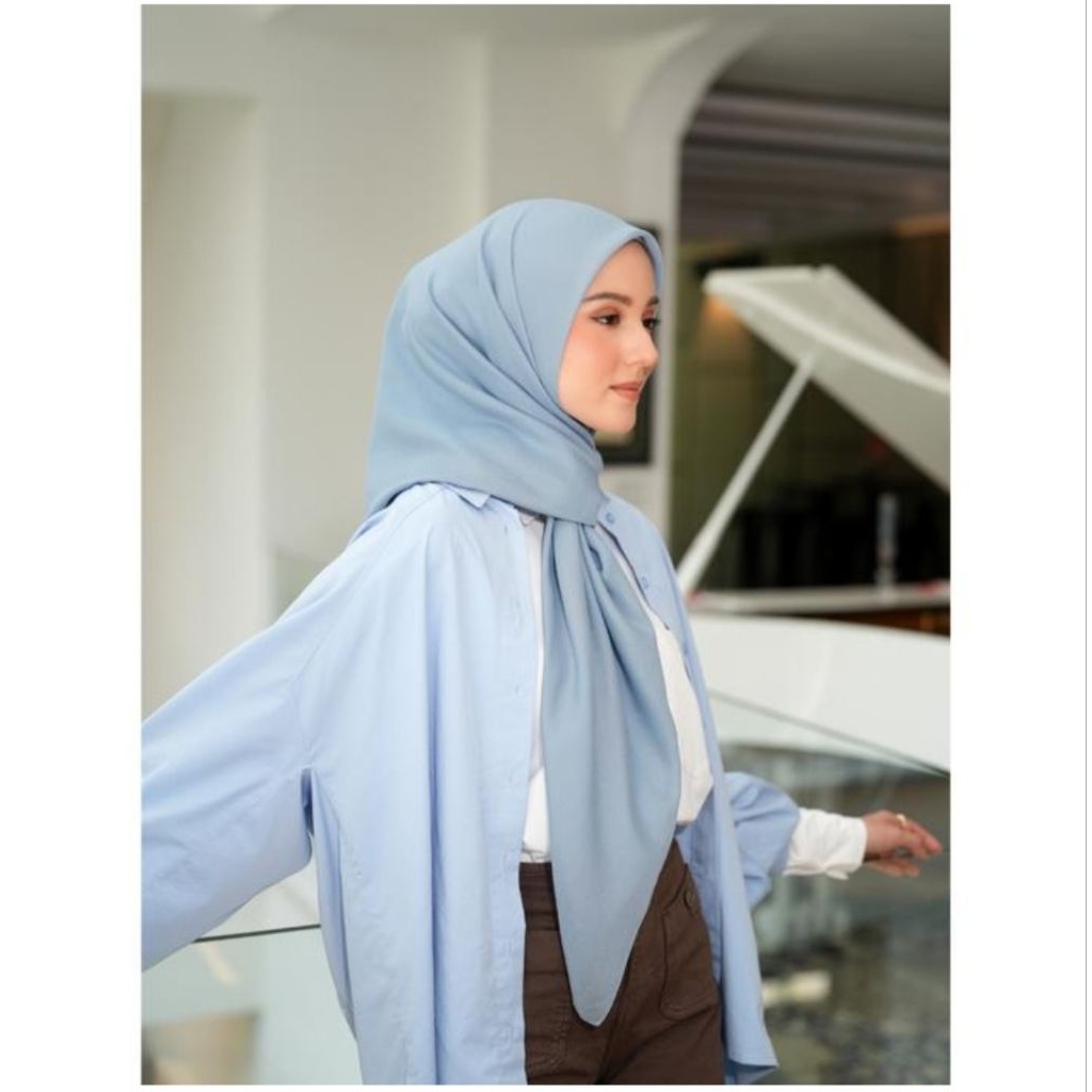 HL voal plain hijab jilbab segi empat heaven lights monogram logo ultrafine voal