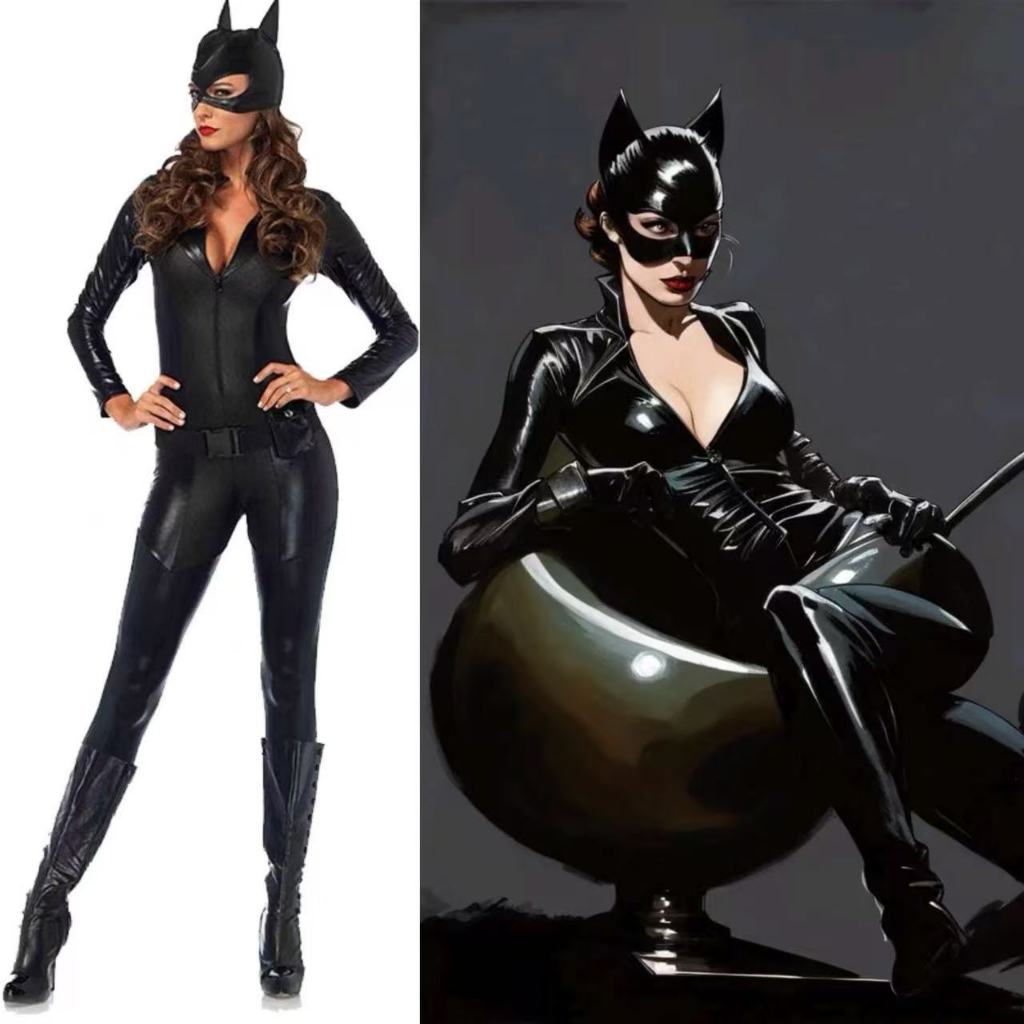 Halloween Cosplay Sexy Jumpsuit Female Halloween Cat Girl Costume Cat Girl Sexy Uniform Jumpsuit Sta