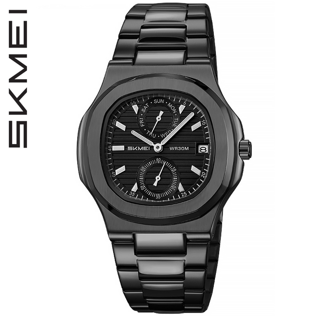 SKMEI 2423 Jam Tangan Pria Analog Chronograph Rantai Stainless Steel WK-SBY