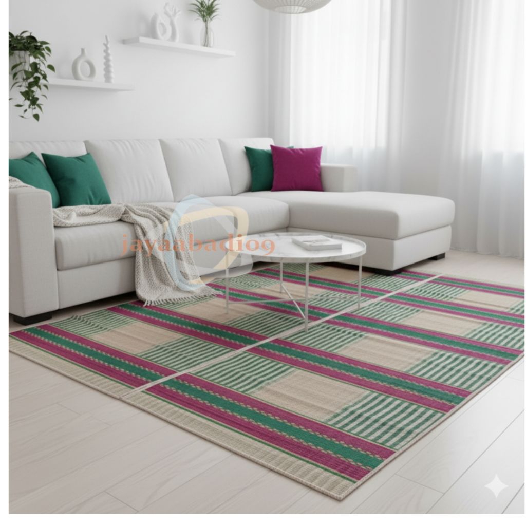 Tikar Pandan Anyaman Asli Ukuran 150x200 Jumbo / Tikar Mendong Lesehan Tradisional 200x150 cm