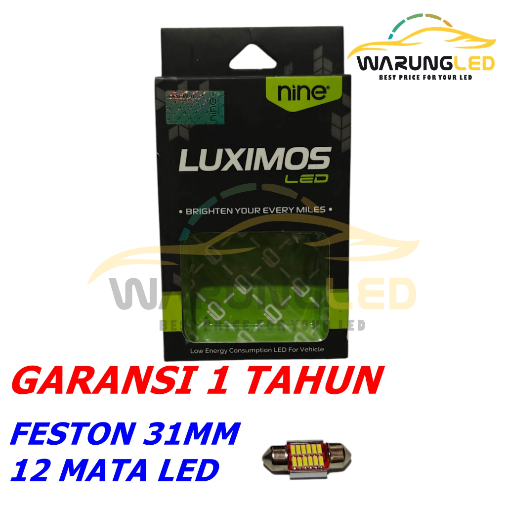 LAMPU LED NINE LUXIMOS LED CABIN / KABIN MOBIL 10 TITIK DOCKET TABUNG 31 MM GARANSI 1 TAHUN