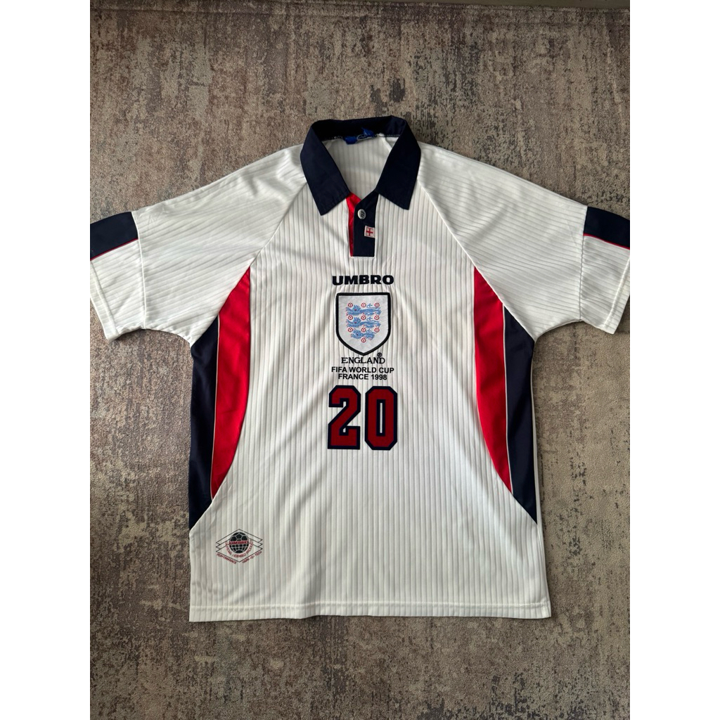 Jersey England World Cup 1998 Home Kit Short Sleeve