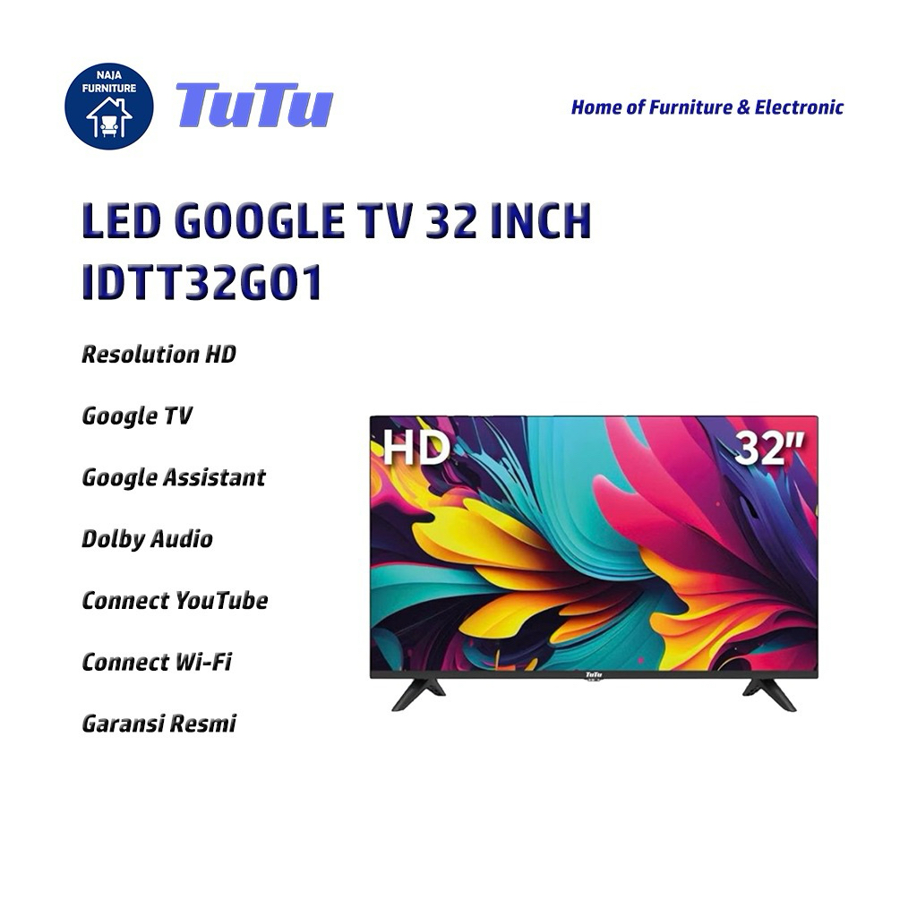TUTU LED Google Smart TV 32 Inch & 43 Inch Full HD | Led TUTU Google TV | Google Assistant Dolby Aud