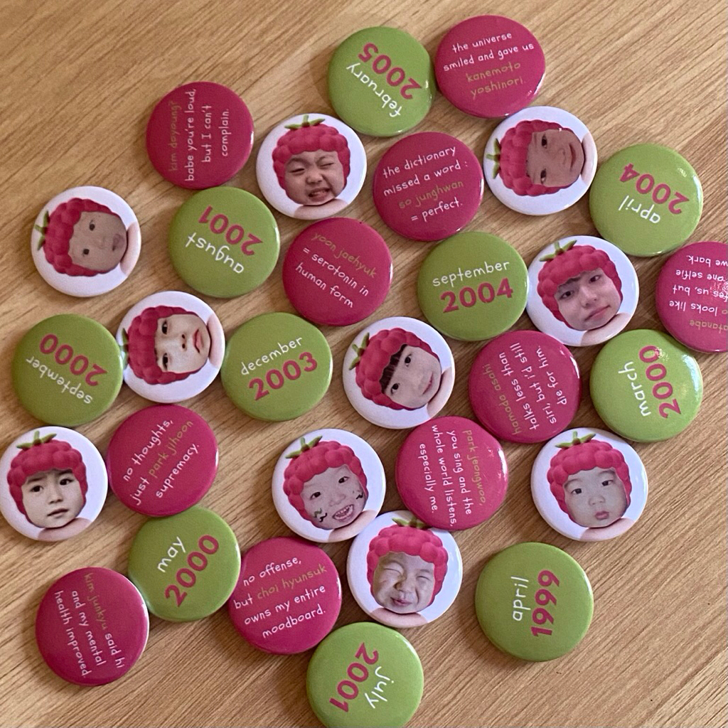 pin button kpop baby treasure set (dongsaeng line)