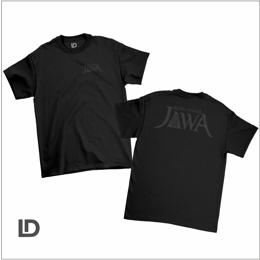 Kaos Distro Pria Wanita Kisah Tanah Jawa Black On Black Premium Cotton Combed 24s Javanica