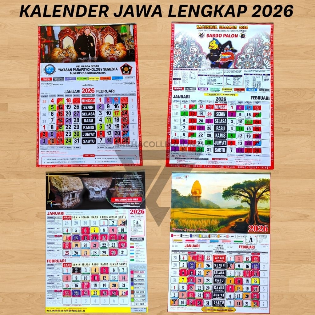 KALENDER 2026 - KALENDER JAWA LENGKAP - KALENDER SABDO PALON - KALENDER YAYASAN PARAPSIKOLOGI SEMEST
