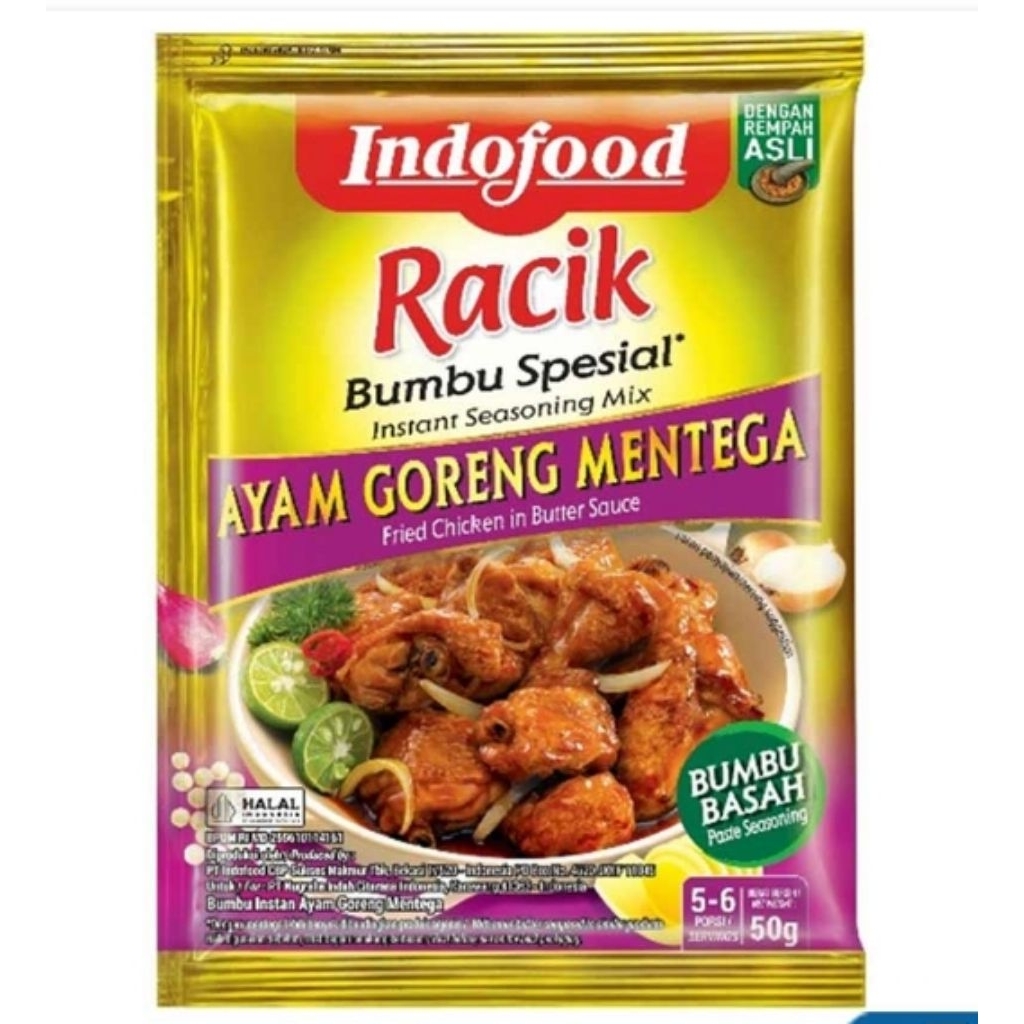 indofood bumbu spesial racik ayam goreng mentega 50g X2 pcs