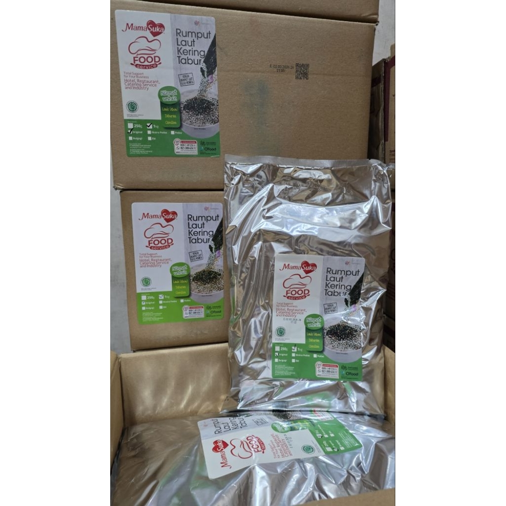 Mamasuka Bon Nori Rumput Laut Tabur 1 Kg | Mamasuka Gim Bori Rumput Laut Kering Tabur