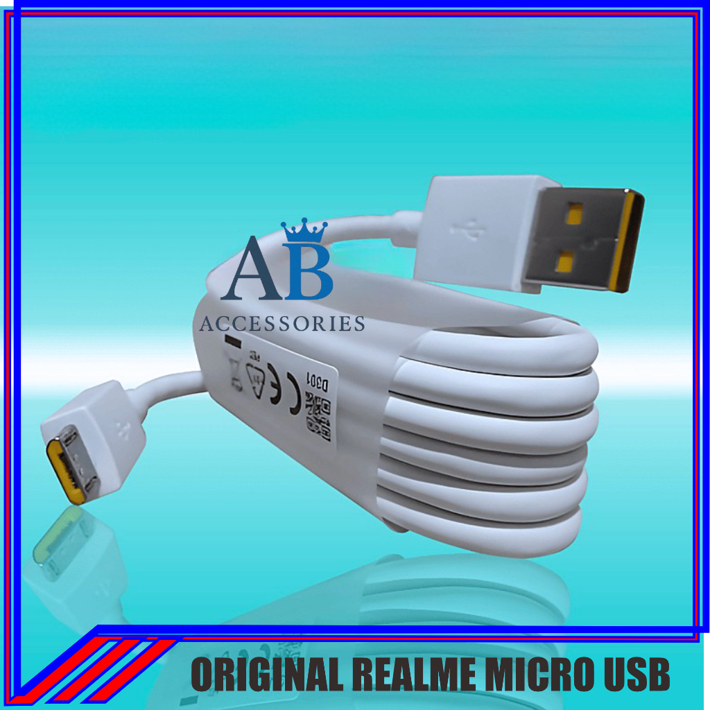 Kabel Data USB Realme C11 C12 C15 Original 100% Micro USB