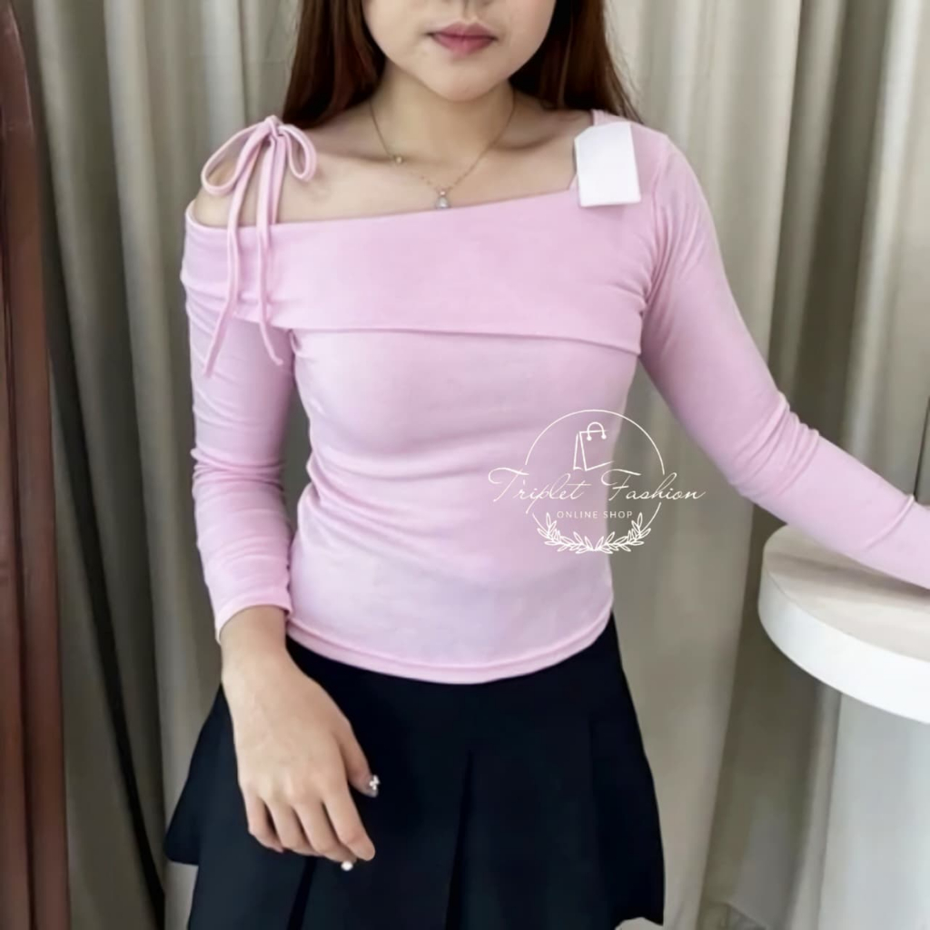 Sabrina Knit Top - Baju Atasan Wanita Lengan Panjang - Baju Wanita - Blouse Rajut