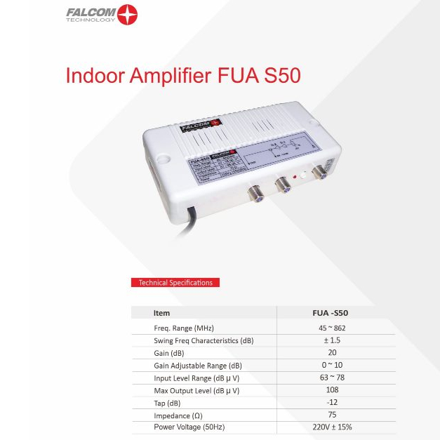 Amplifier (Booster) CATV FUA S50 indoor 220v FALCOM