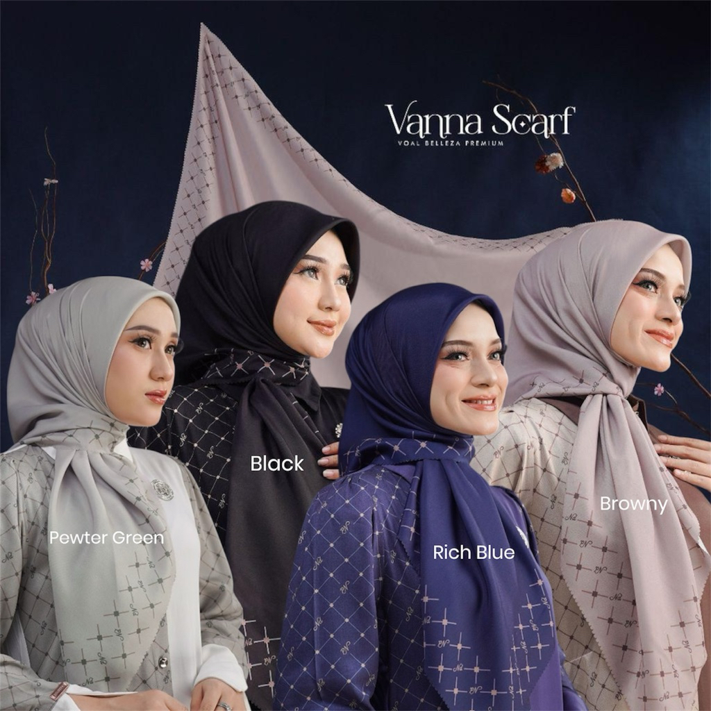 Vanna Scarf by Nadheera Luxury Voal Motif Nadheera Hijab Nadheera Luxury