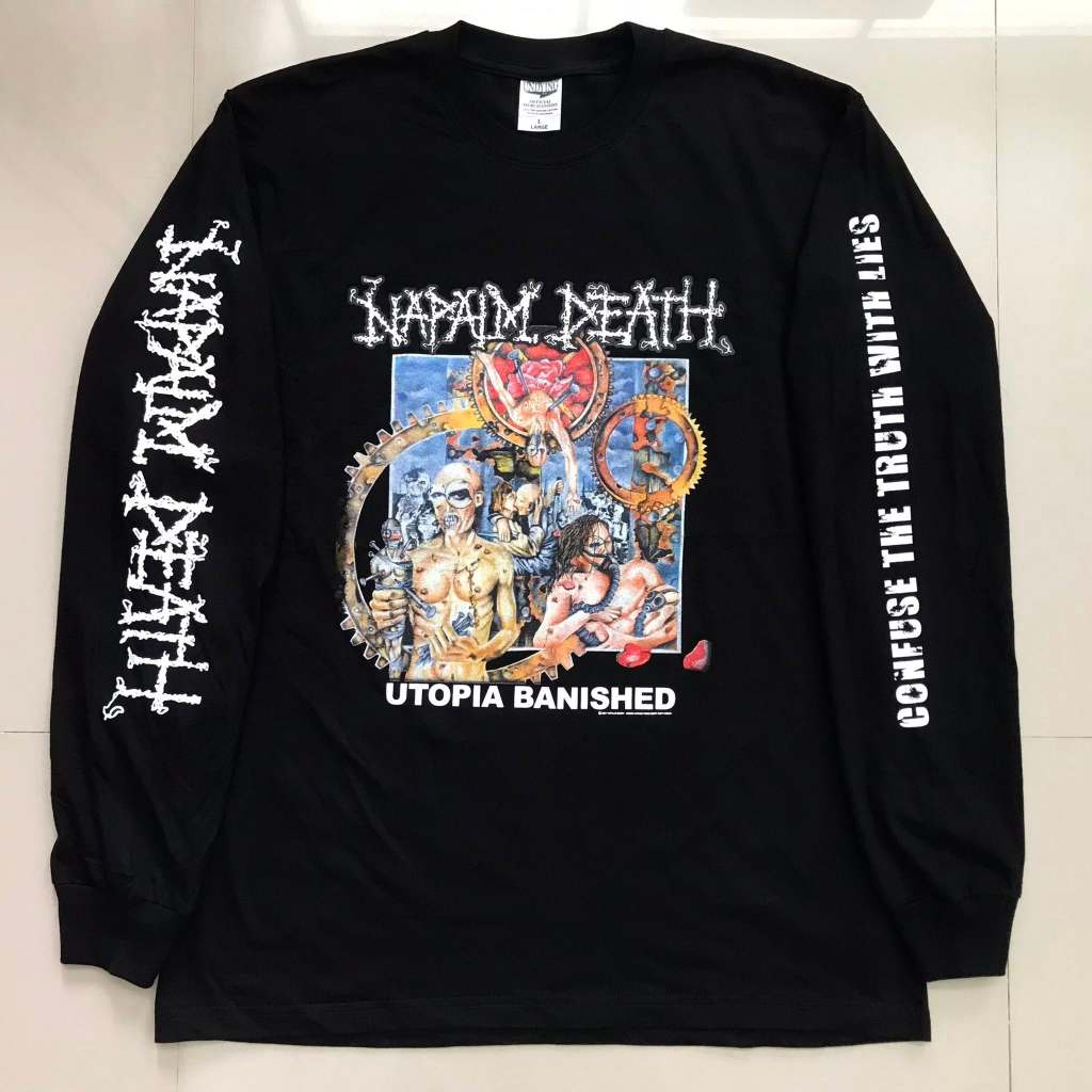 ORIGINAL LONGSLEEVE NAPALM DEATH -  Utopia