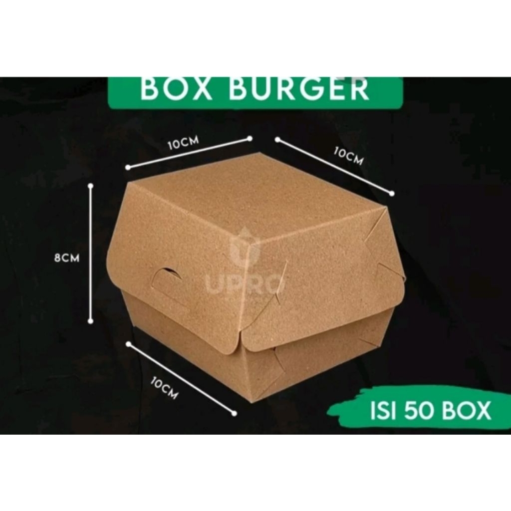 ( lembaran)paper kraft laminasi box burger/dimsum