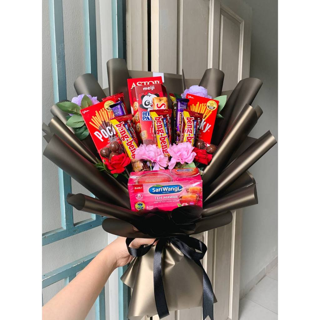 VANCYY FLORIST | Buket Snack Mix Bunga / Buket Snack Batam Ready / Buket Ulang Tahun / Buket Untuk C