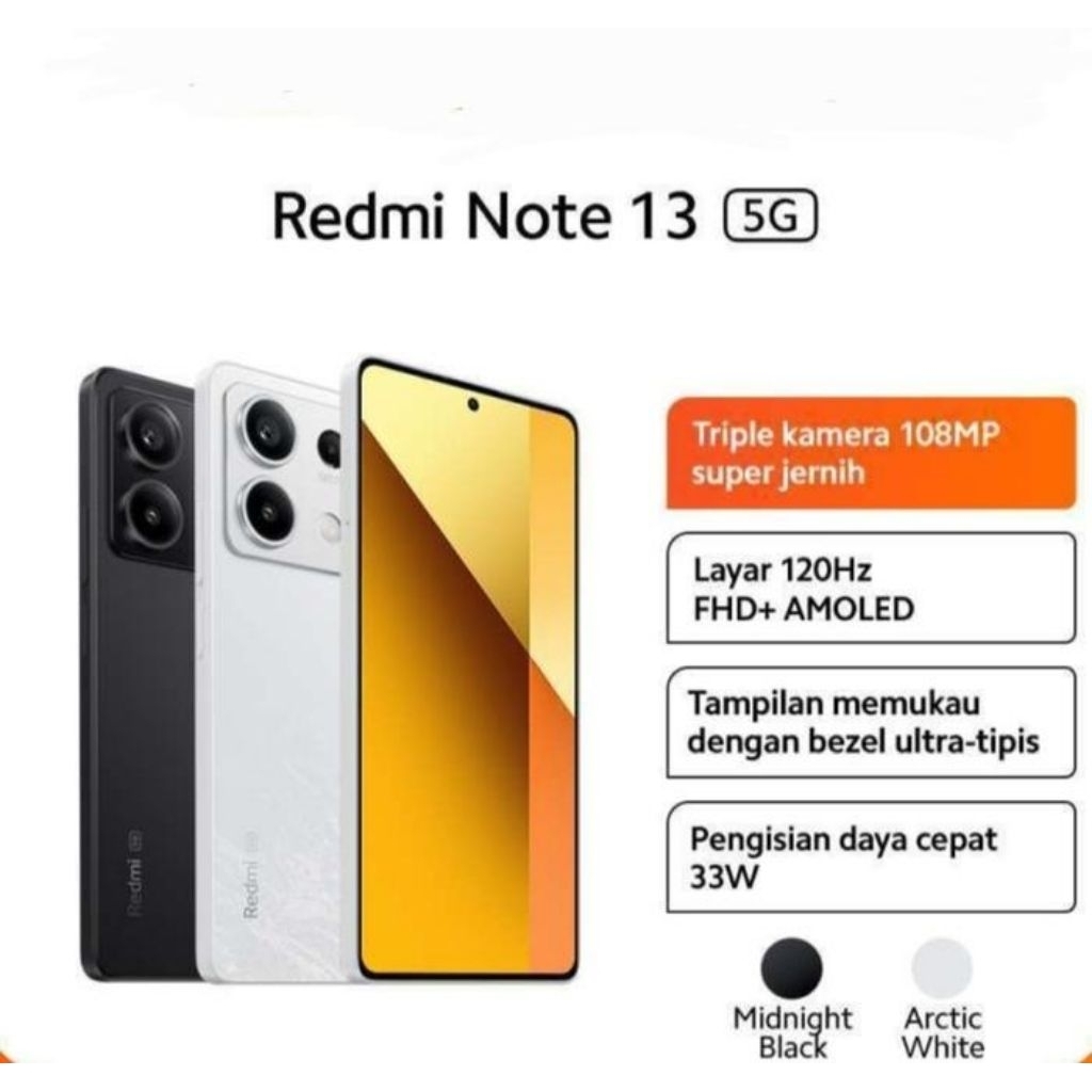 HP XIAOMI REDMI NOTE 13 5G 8/256 GB - REDMI NOTE 13 5G GARANSI RESMI