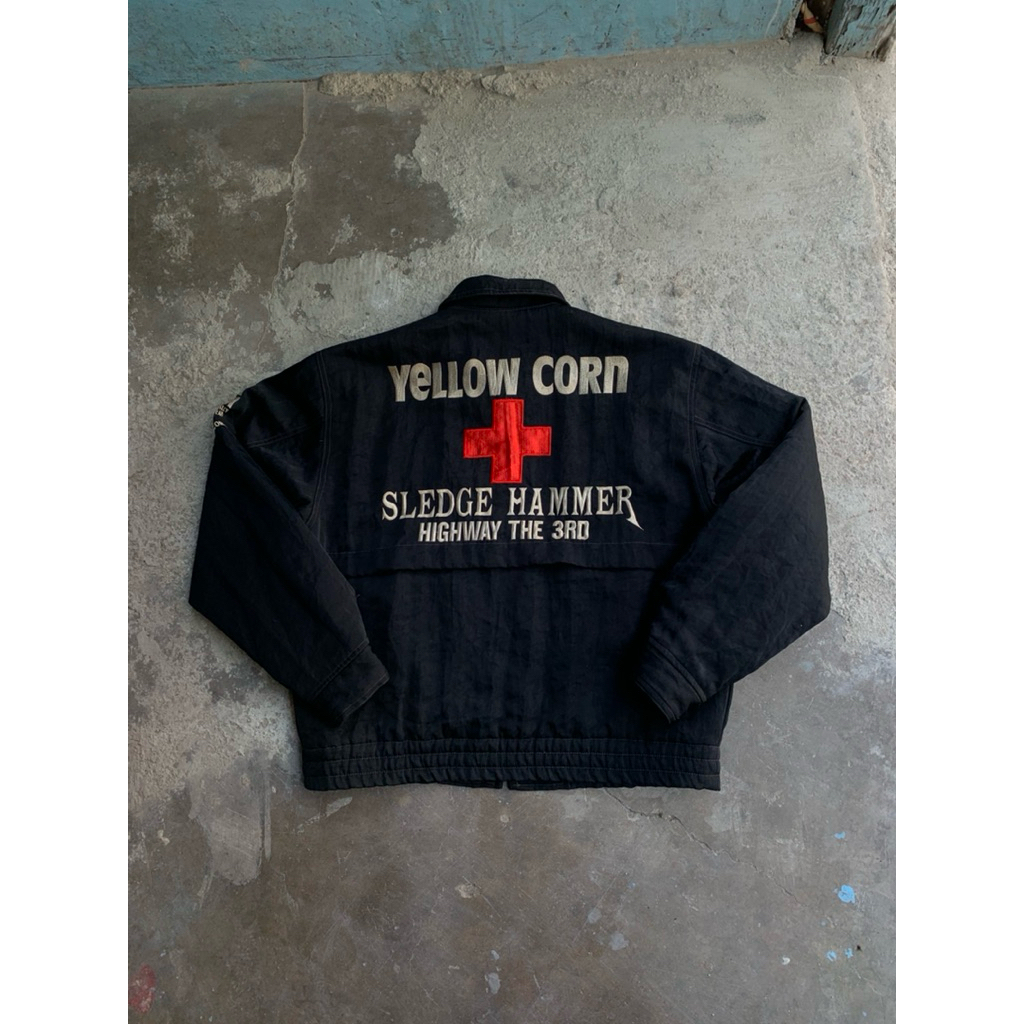 Vintage 1990's Yellow Corn Bikers Jacket