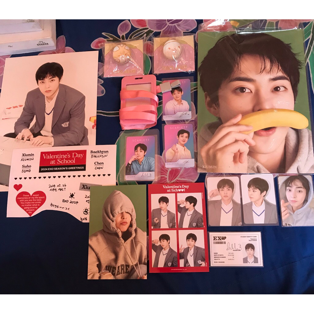 AAB EXO BUNDLE - Teolaegi Chapssal Griptok Baekhyun Xiumin Chen Chanyeol Season Greetings SG 2024 Sc