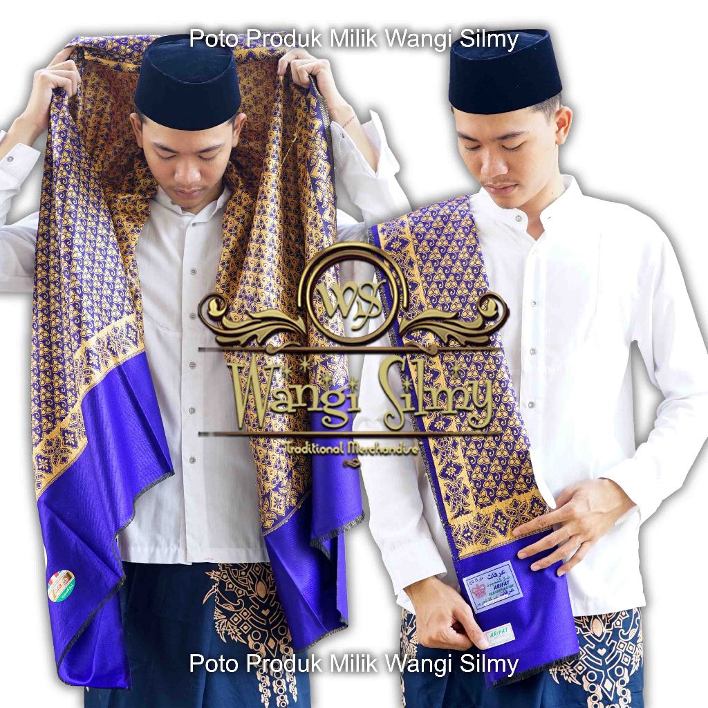 Sorban Kashmiri Original India Full Bordri Hitam Emas