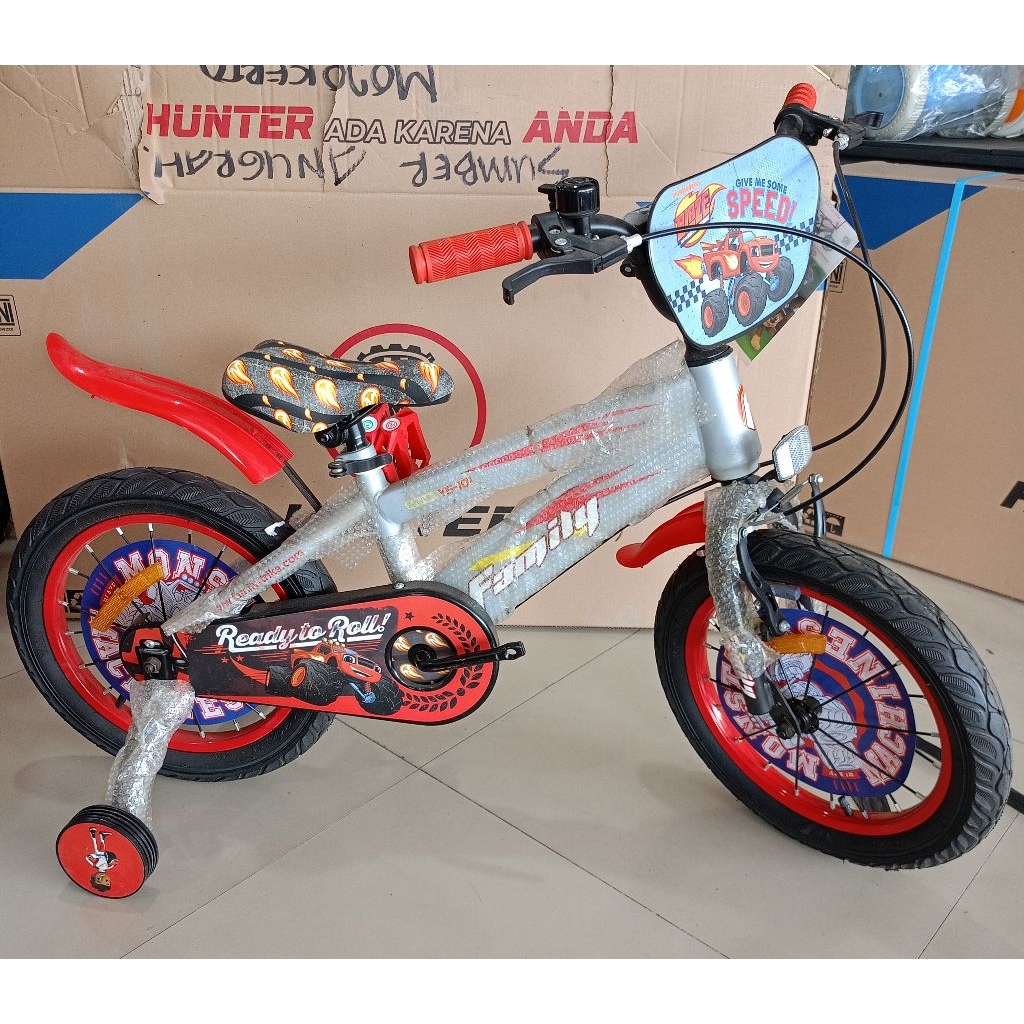 Sepeda bmx 16 inch Family Blaze silver grey