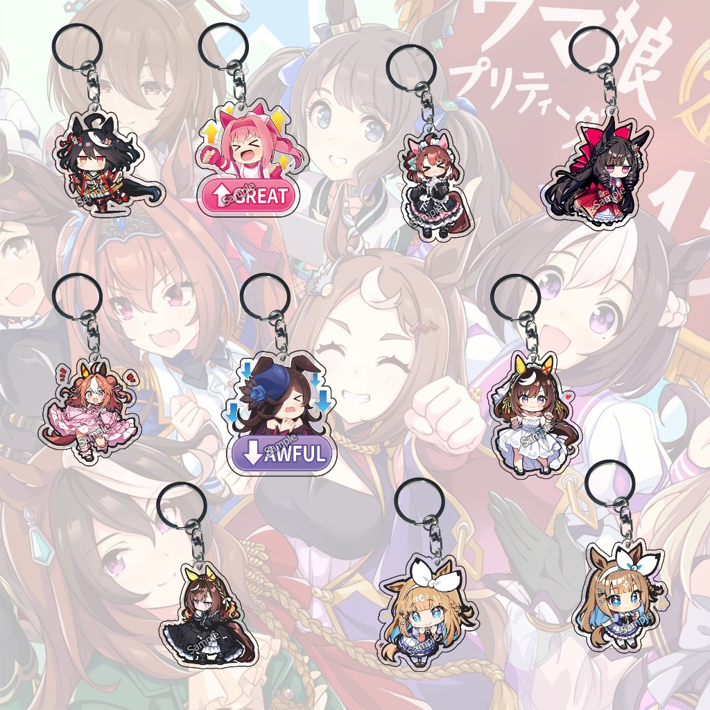 Gantungan Kunci Uma MusumeEmote Uma musume  part 09 - rice shower 04-rice shower 04-Kitasan Black 03