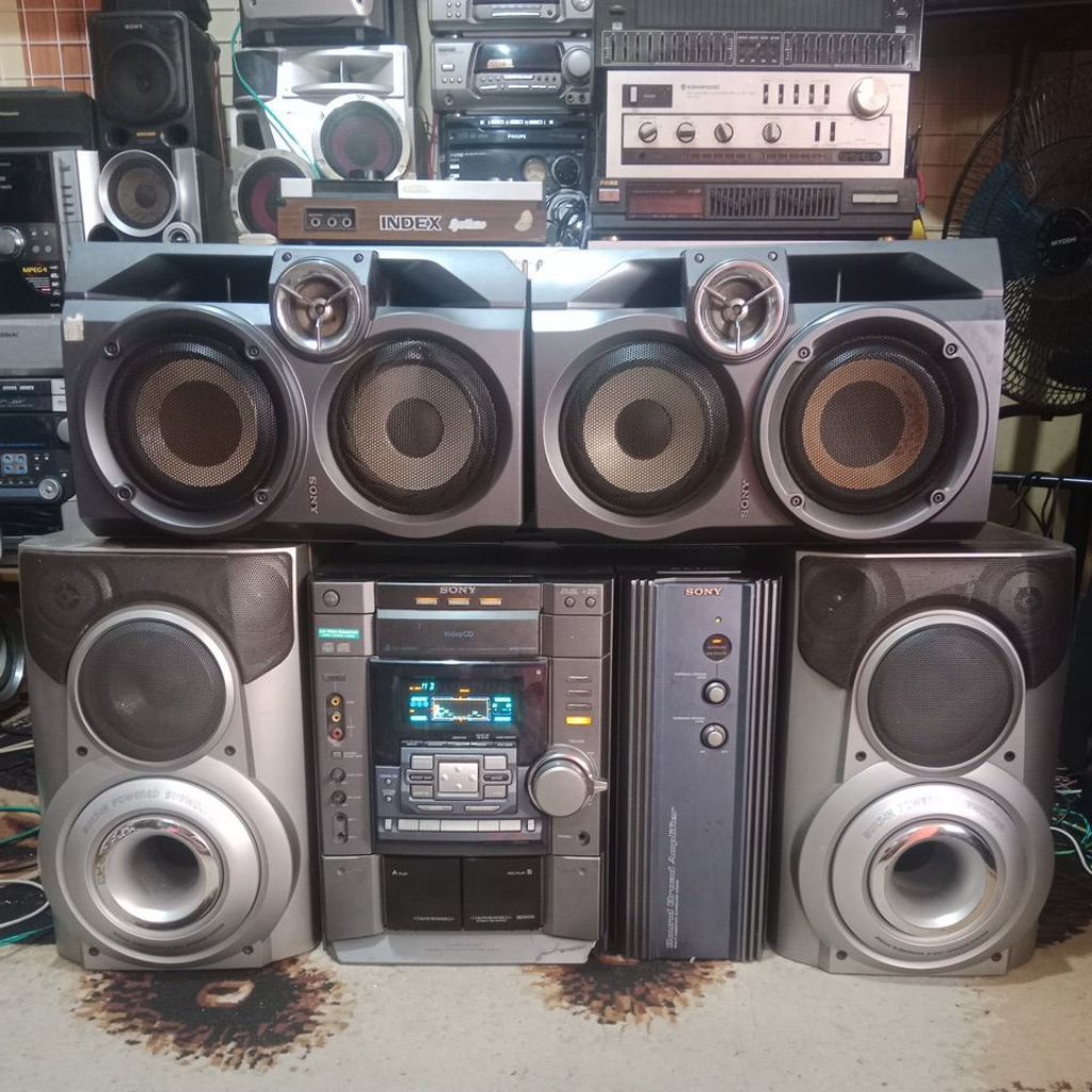 BIG COMPO JUMBO SONY VX 888 DOUBLE POWER SUPER BASS CLASIC JADUL VINTAGE MEWAH 1 SET