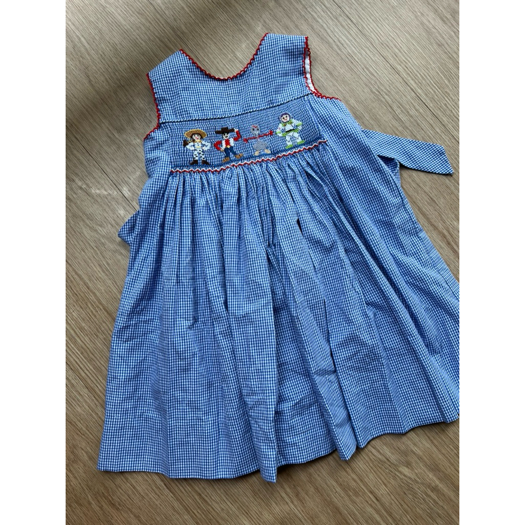 Handsmocked Anavini Dress Toy Story Anak Perempuan Size 2Y