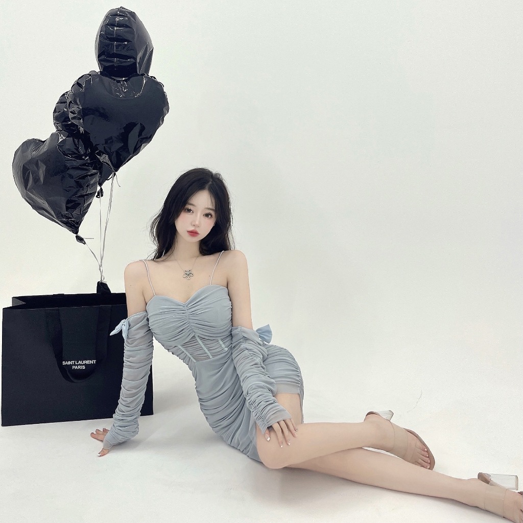 Lingerie Long Dress Elegan Cosplay Sexy Hot Lingering Sexy Transparan Putri Duyung Seksi Menggoda Li